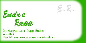 endre rapp business card